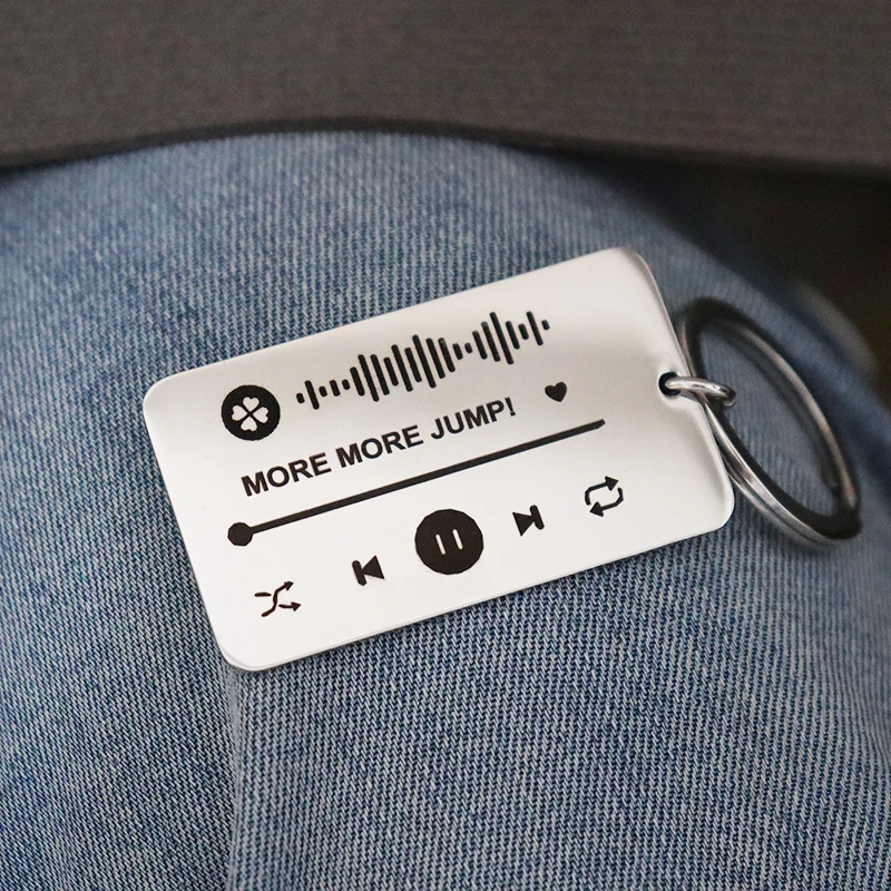 Individueller Code-Schlüsselanhänger Lieblingslied Personalisierter Songname Sänger Spotify-Code Musiklehrer Freund Freundin Geschenk Musikliebhaber