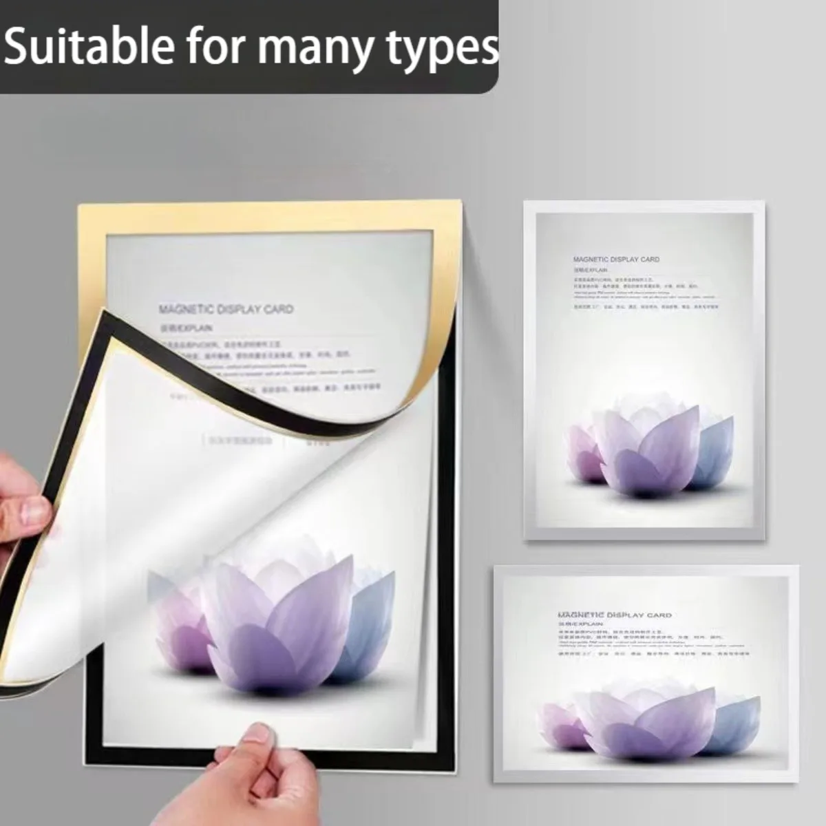 A3 Magnetic Photo Frame Magnetic Display Board Self Adhesive Frames Canvas Painting Shop Window Advertising Painting Display