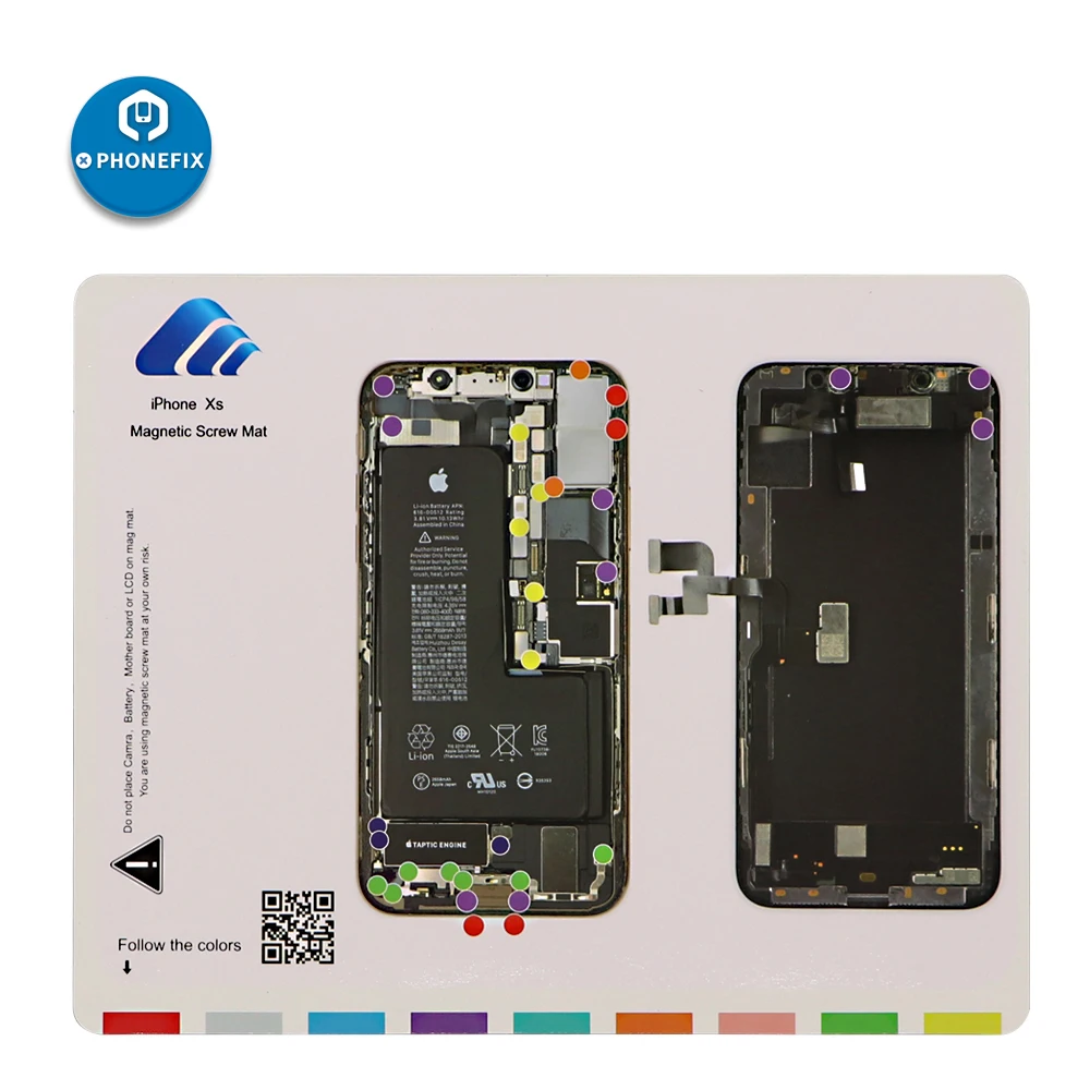 Imagem -04 - Técnico Desmontagem Ferramentas Mat Tapete Parafuso Magnético Pad Guia de Trabalho para Iphone 15 14 13 12 11 Pro Max x xs Max