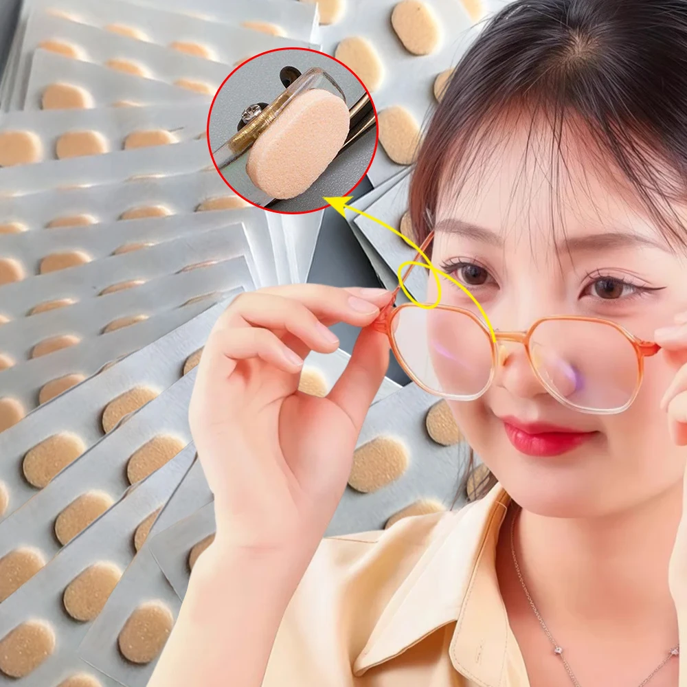 80pcs Soft Anti-slip Self-Adhesive EVA Sponge Material Nose Pad for Glasses Eyeglasses Nose Pads Sunglasses Eyewear Accessories
