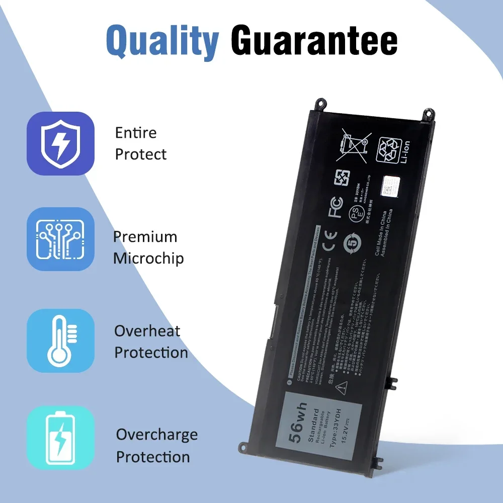 ETESBAY 33YDH Laptop Battery for Dell Inspiron 15 7577 17 7773 7778 7786 7779 G3 15 3579 G3 17 3779 G5 15 5587 G7 15 7588