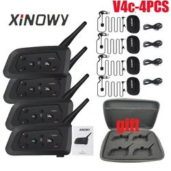 Ejeas-etas v6c proリファリーインターホンヘッドセット,Bluetooth 5.1 referee通信システム,サッカー,ハンドボールスポーツ,ギフト,4個
