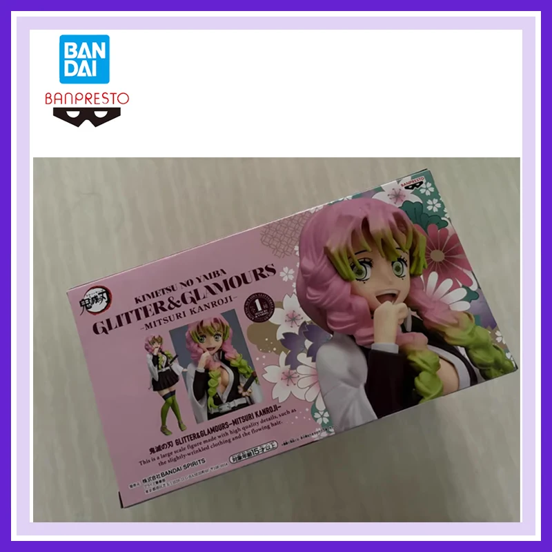 Original Brandnew Bandai Banpresto Blade of Demon Destruction Glitter Glamours Kanroji Mitsuri Anime Action Figures Model 22Cm