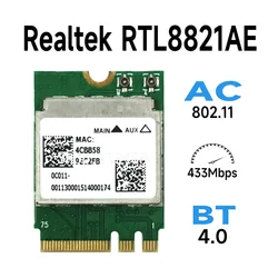 802.11ac RTL8821AE WiFi Wireless  4.0Bluetooth Card RTL8821AENF RTK-RTL8821AENF network card WLAN RTL8821 8821