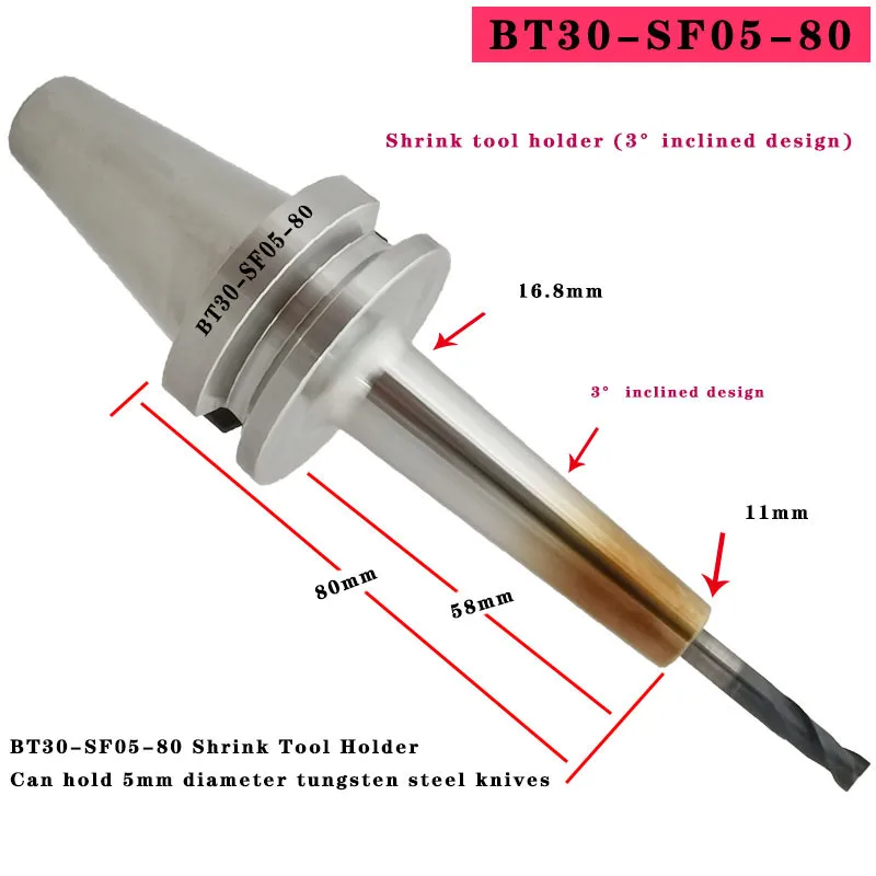 Imagem -04 - Suporte de Ferramentas Termoencolhível Peças de Máquinas Cnc Mandril de Alta Precisão Bt40 sf 10 12 mm