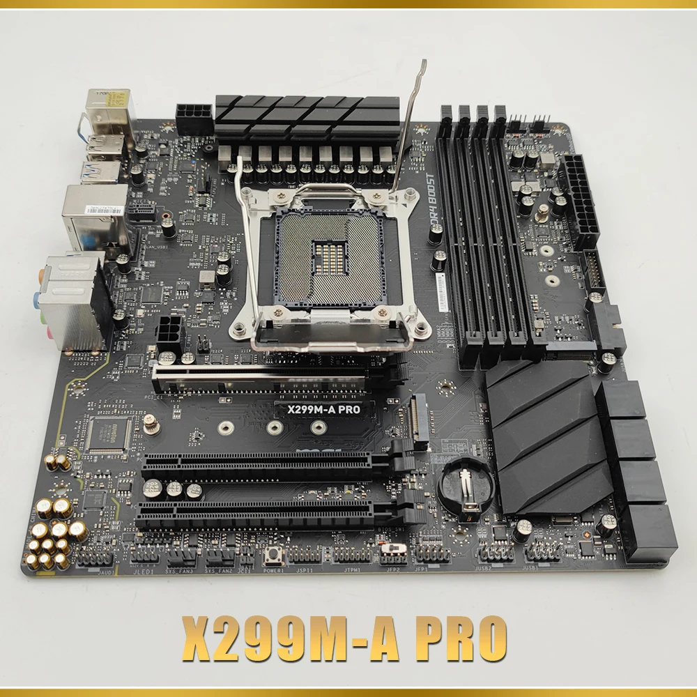 

X299 X299M-A PRO Материнская плата LGA 2066 DDR4 64 ГБ USB3.1 M.2*2 SATA3*8 M-ATX Материнская плата