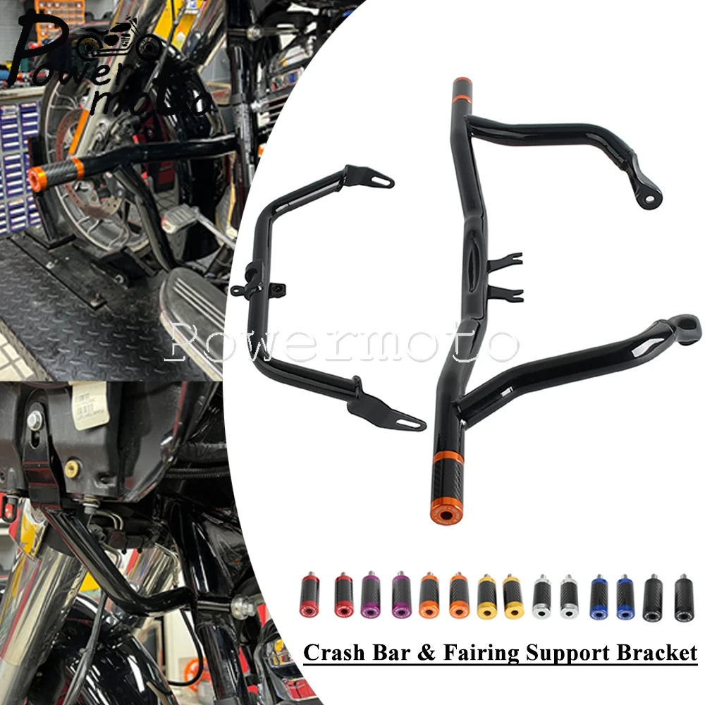 

Motorcycle Engine Guard Cage Highway Crash Bar Falling Protector For Harley Road Glide FLTRKSE FLTRK FLTRUSE FLTR FLTRX FLTRXS
