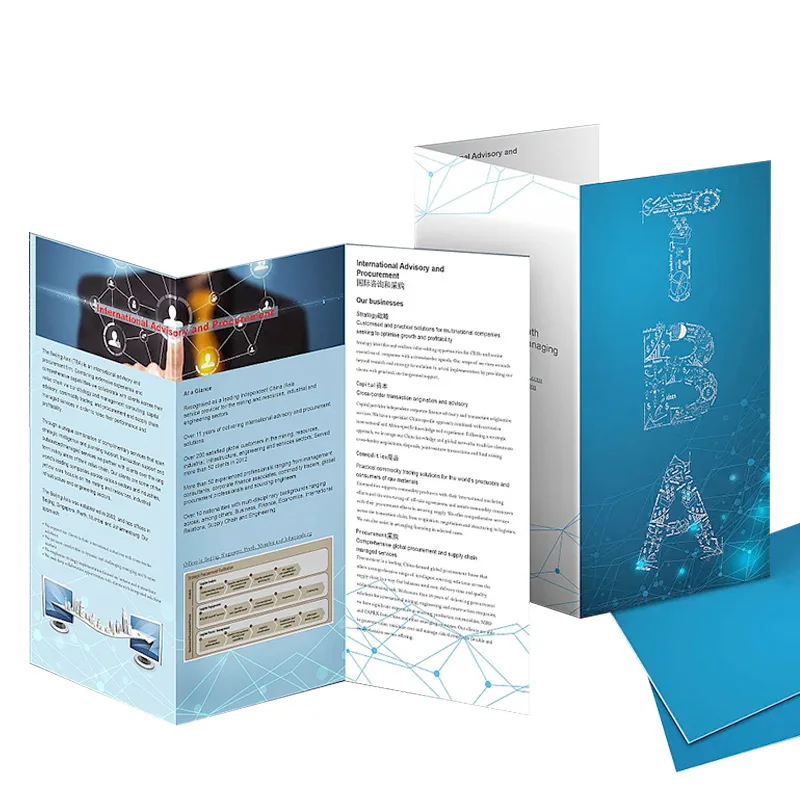 custom.Cheap Booklet Brochures leaflet printing Folded Flyer Printing Service