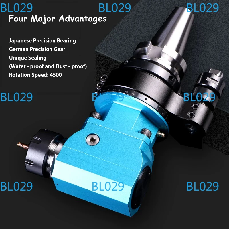 BC  Machining Center Side Milling Right Angle Head BT40 BT50 Horizontal Milling Angle Head 90 Degrees Right Angle Tool Holder