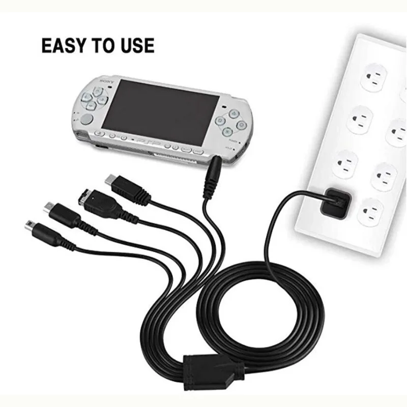 5 in 1 Charging Cable for Nintendo Wii U/ NEW 3DSXL/NEW 3DS/NDS LITE SP/PSP/GBA SP Nintendo Charging Cord image 4