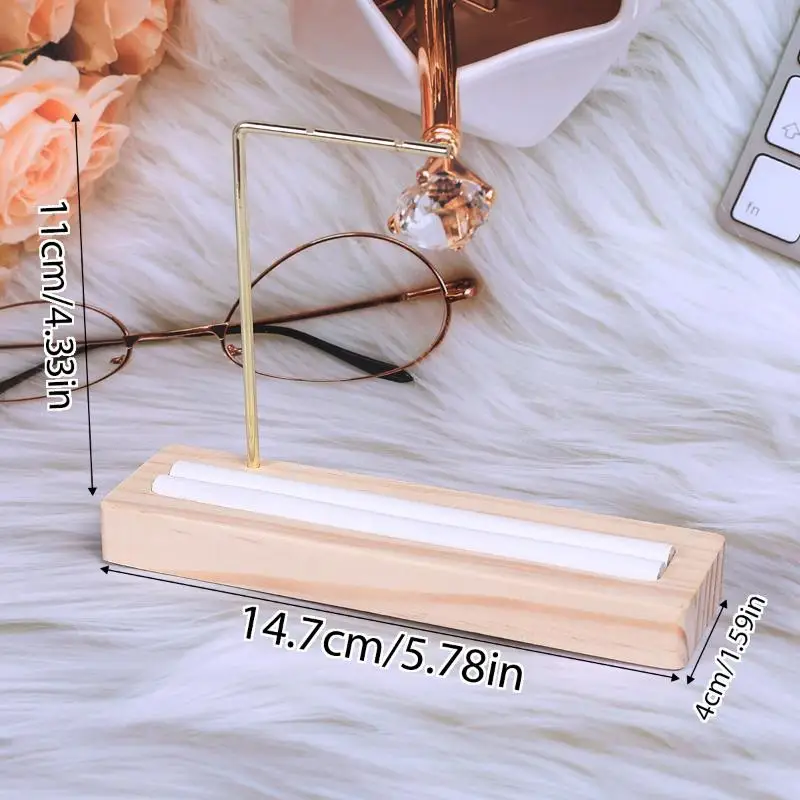 Деревянное основание, металлическая L-образная подставка для серег, ювелирных изделий, держатель для ожерелья, стойка для ювелирных изделий, реквизит золотого цвета, инструмент для демонстрации