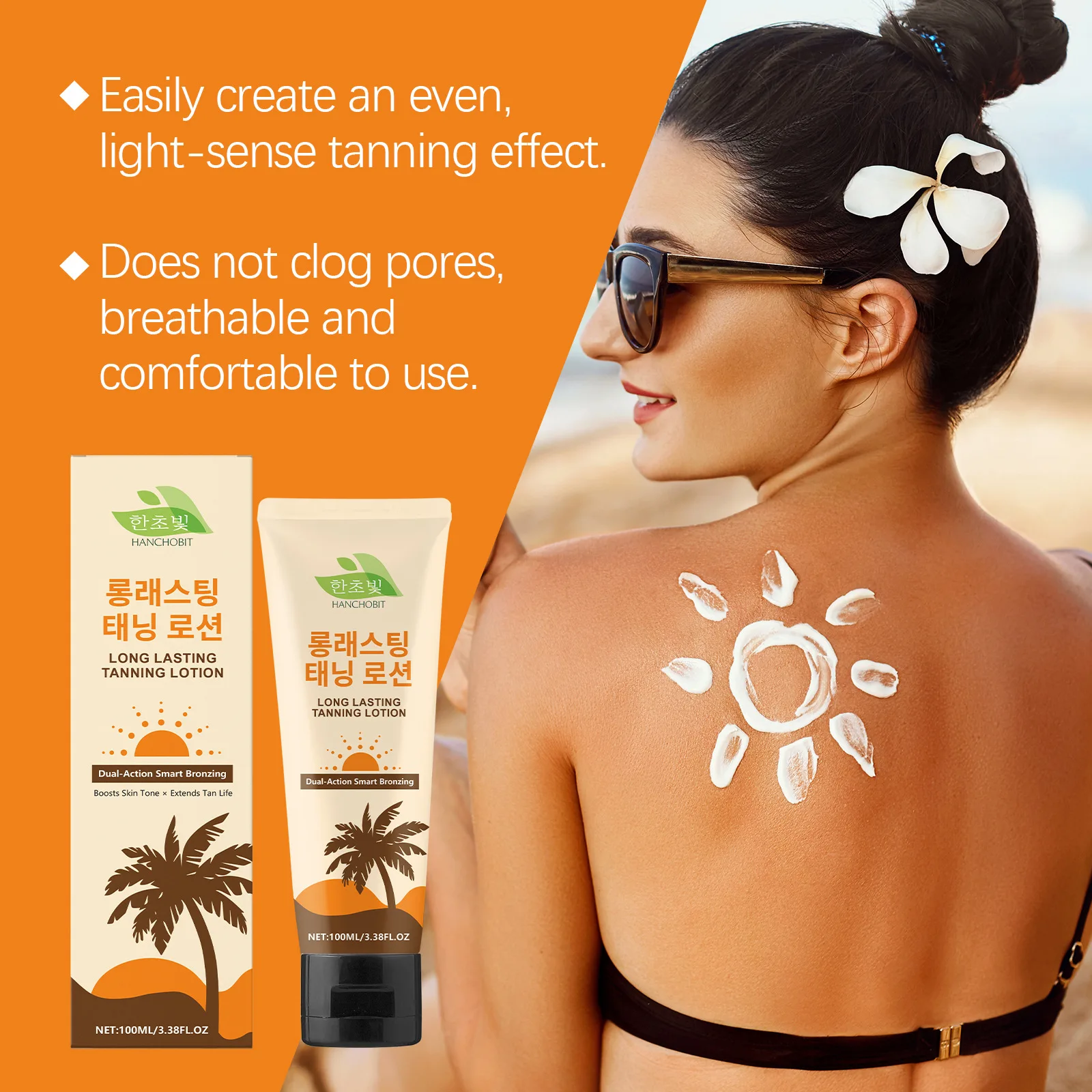 Hanchobit Sunless Zelfbruinende Crème Zomer Buiten Binnen Natuurlijk Brons Hydraterende Fake Tan Body Zelfbruiner Bruiningslotion