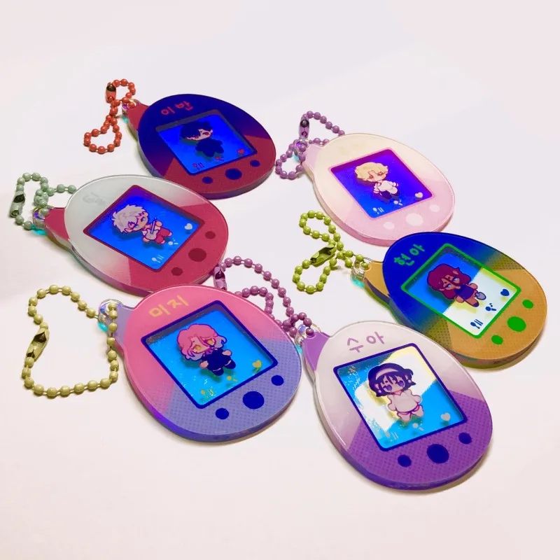 

Alien Stage Tamagotchi Rainbow Acrylic Keychains Original Acrylic Ivan Luka Till Hyuna Mizi Sua Toy Gift Creative Small