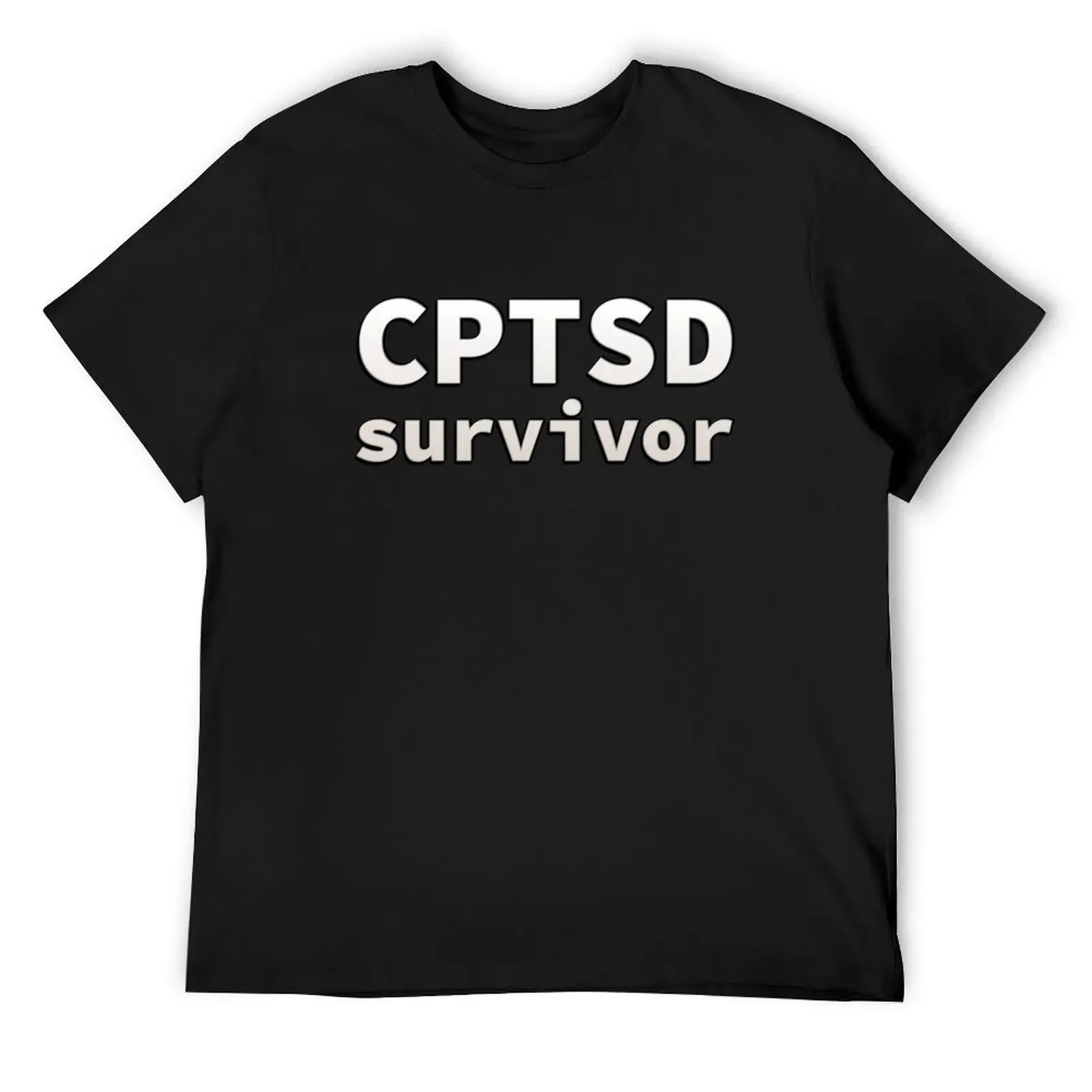 CPTSD (complex post traumatic stress disorder) survivor T-Shirt vintage anime shirt tees boys whites funny t shirts men