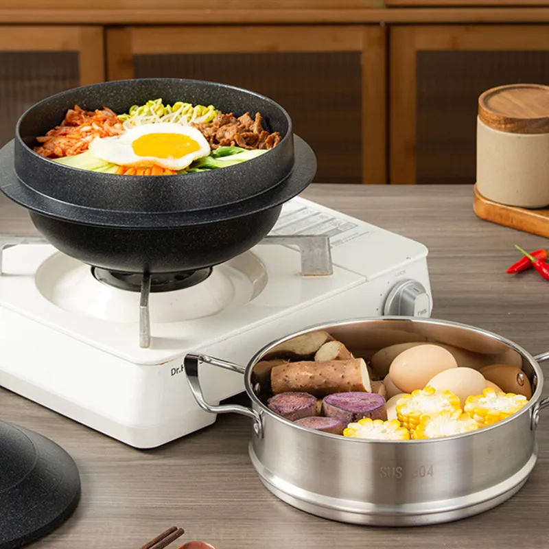  وعاء حجر بيبيمباب - وعاء طبخ أرز مايفان غير لاصق، وعاء مطبخ متعدد الوظائف، موقد غاز حثي عالمي #5