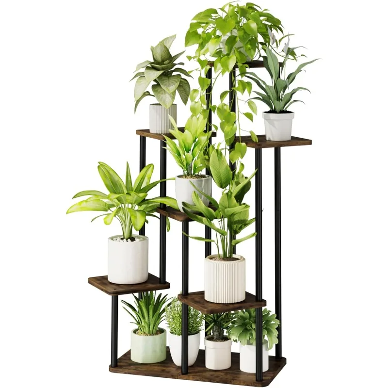 

Plant Stand Indoor, 7 Tier Tall Metal Plant Shelf for Multiple Plants, Large Tiered Flower Stand for Patio Garden Balcony Living