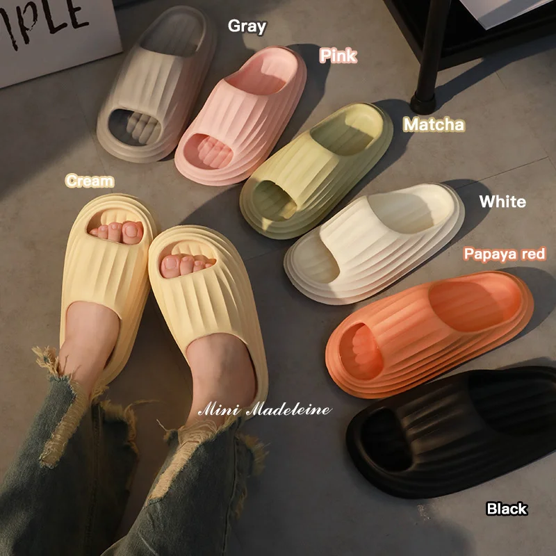 Soft Thick Sole Slippers For Women Summer Indoor Home Slipper Man Couples In Bathroom Shower Sandals Anti-skid Flip Flops