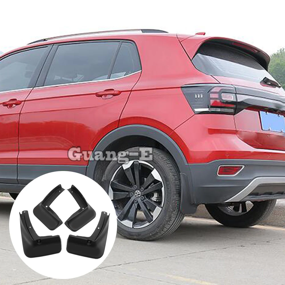 

Car Body Cover Plastic Fender Soft Mudguard Flap Mud Guard Frame 4PCs For Volkswagen VW T-cross Tcross 2019 2020 2021 2022 2023