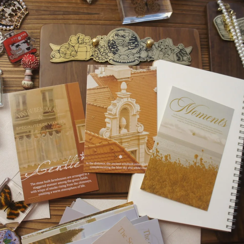 

15pcs European Vacation Photos Card As Scrapbooking Party Invitation Gift Card Message Postcard Greeting Card