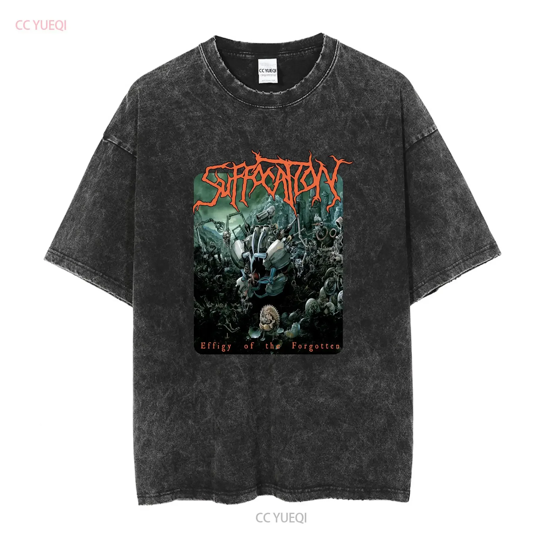 suffocation effigy of the forgotten T Shirt vintage Washed Stretched homme Comfortable Soft fashion designer clothes