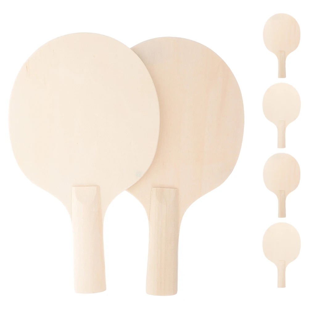 

6pcs Table Tennis Paddle Blank Diy Craft Racket Unfinished Wooden Blanks Sport Game Kit Pong Paddles Lightweight Durable