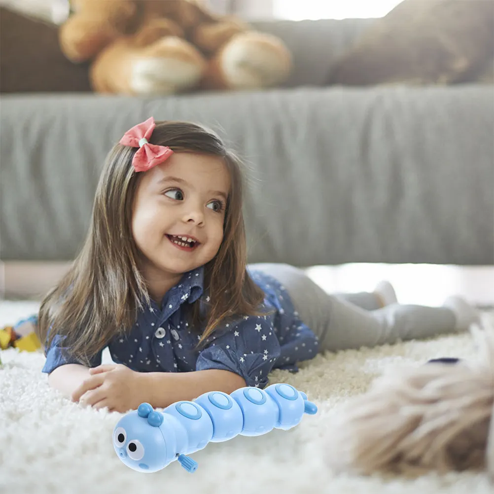 2Pcs Wind Up Caterpillar Animal Creative Plaything Help Baby Crawl Limb Exercise Fun Playful Gift Animals Toys