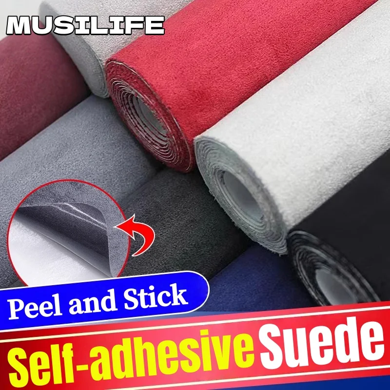 

Self Adhesive Suede Fabric for Car Interior Decor Faux Suede Stickers Door Panel Renovation Auto Upholstery Repair DIY Material