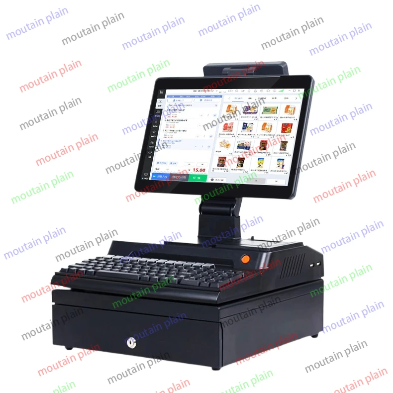 Cash Register Convenience Store Supermarket Cash Register System All-in-One Catering Take-out Department Store with Touchscreen