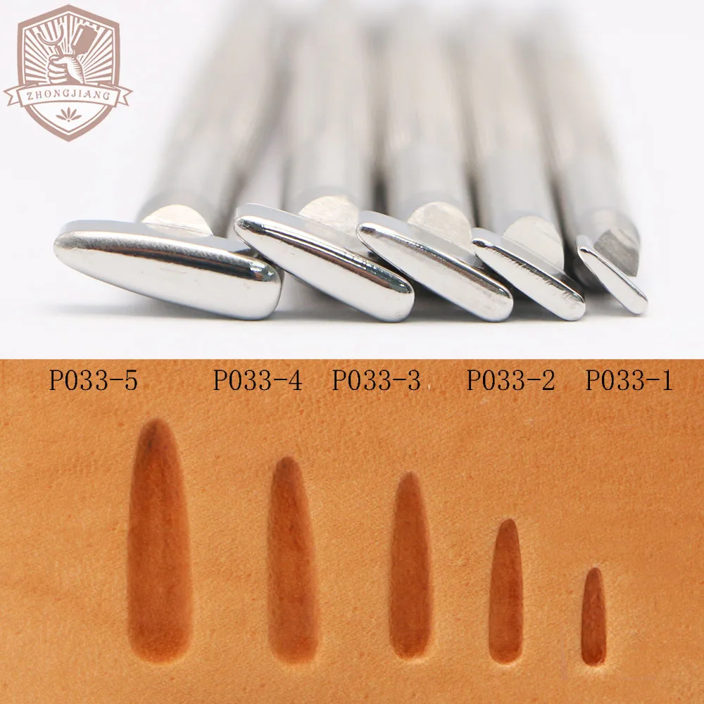 Leather Work Stamping Tool Thumbprint Smooth Pattern P033 Stamps Leather Carving Stamping Stamps Tool Zhongjiang