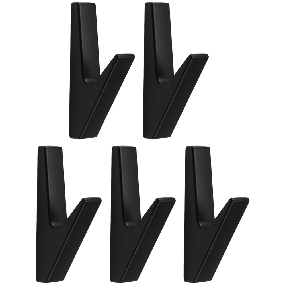 5 Pack V-Shape Wardrobe Hooks for Closets Bedrooms Hallways Living Rooms with Concealed Mounting Zinc Alloy Construction