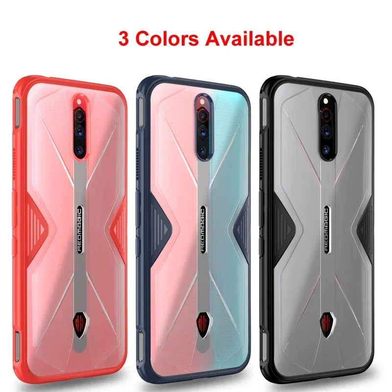 for Nubia Red Magic 5G Phone 6.65 inch Case Accessories Soft Anti-knock Silicon PC Breathable Transparent Gaming Cover Funda