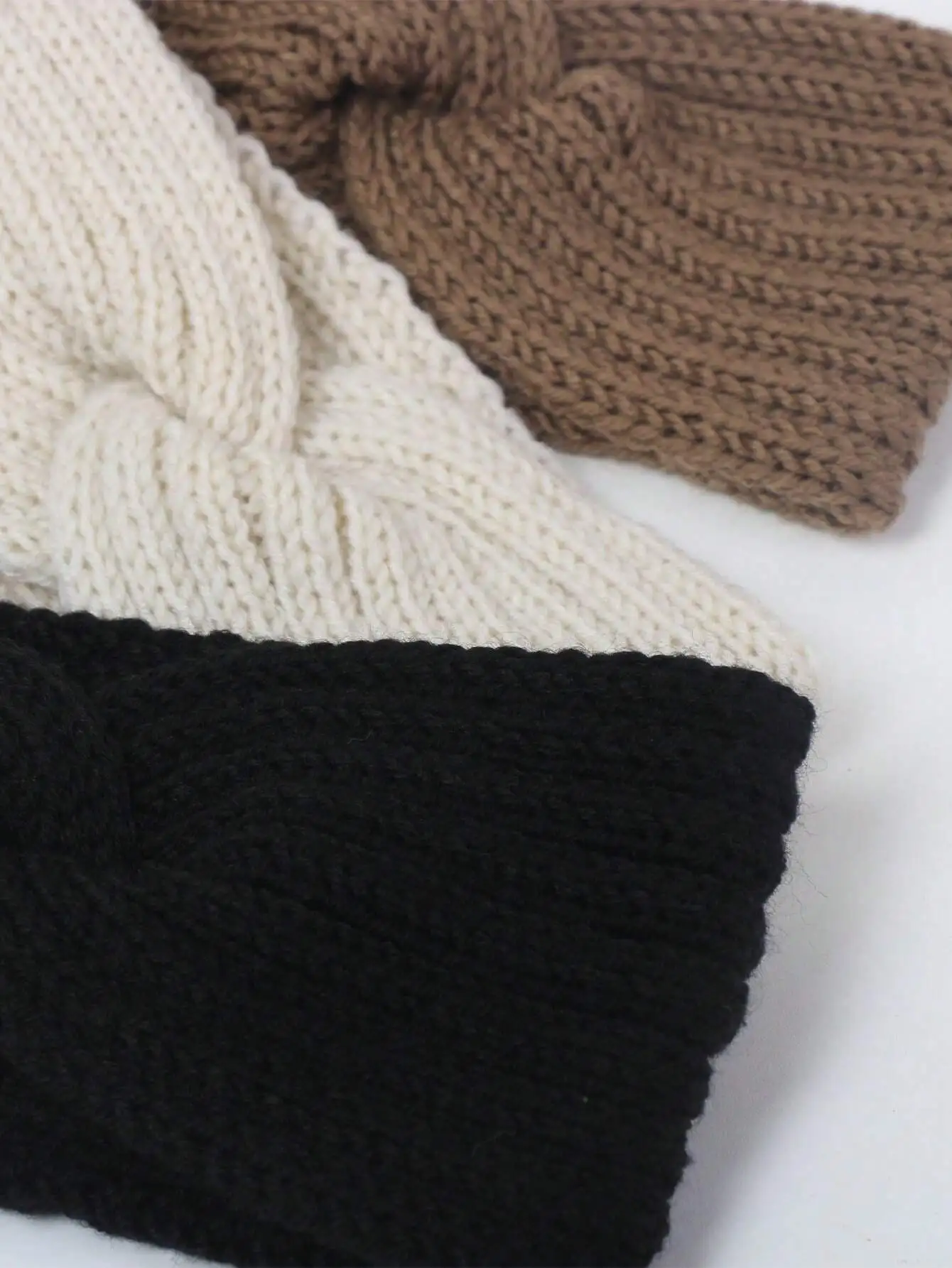 

Women Knitted Twist Headband Warm Comfortable Hair Accessory For Fall Winter Daily Use