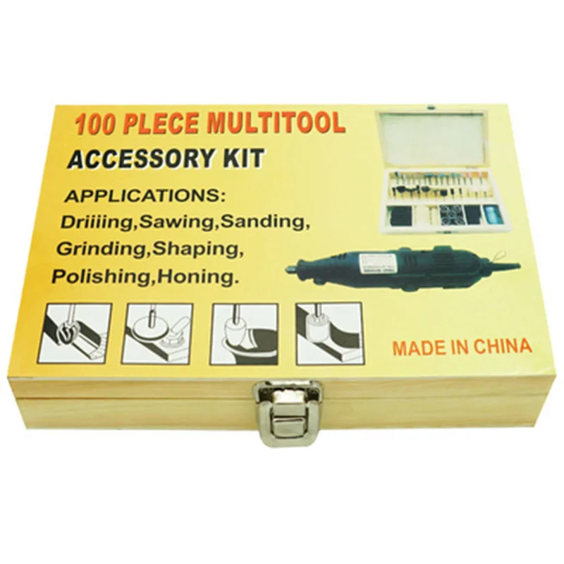 100Pcs accessori Set di utensili rotanti abrasivo per Dremel legno elettrico incisione su metallo taglio rettifica intaglio scatola di lucidatura