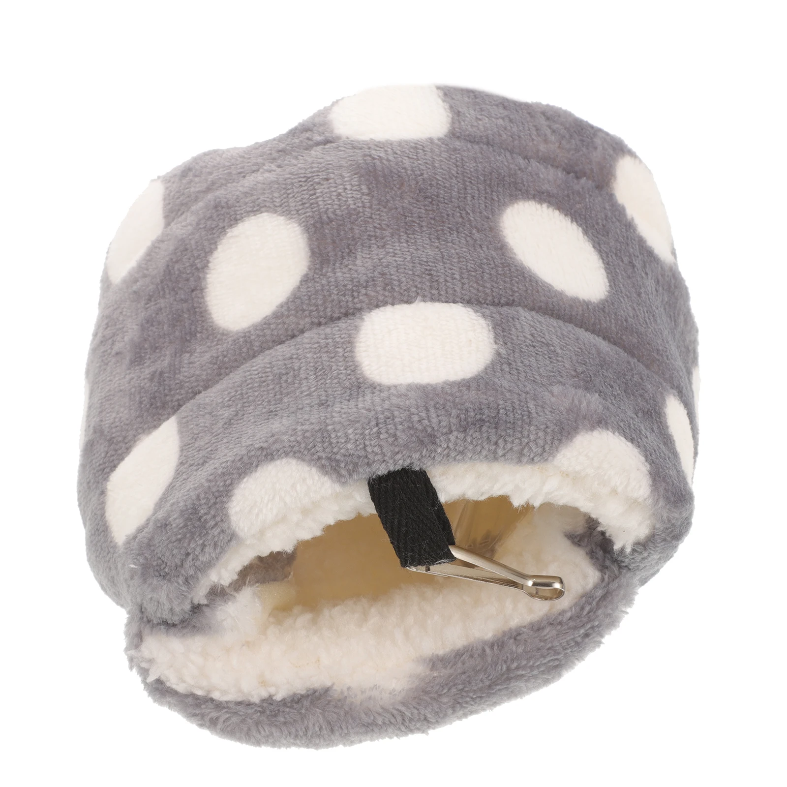 

Warm Fleece Pet Bed House For Small Animals Insulated Shelter Hamster Chinchilla Squirrel Hedgehog Parrot Winter Grey Size