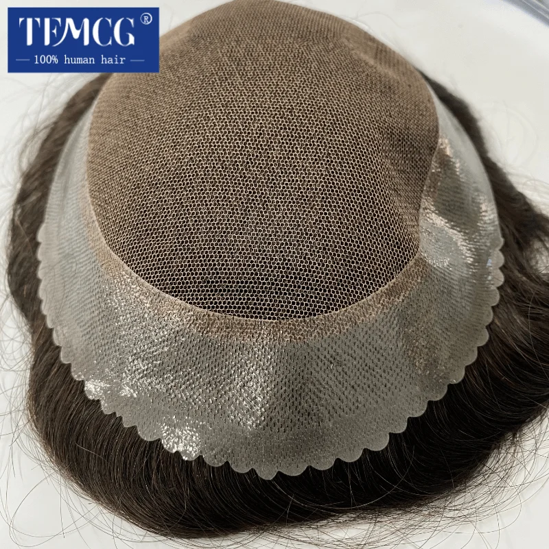 Australia Toupee Men Wig Lace PU Base  Male Hair Prosthesis Breathable Men's Capillary Prosthesis Replacement System Male wig