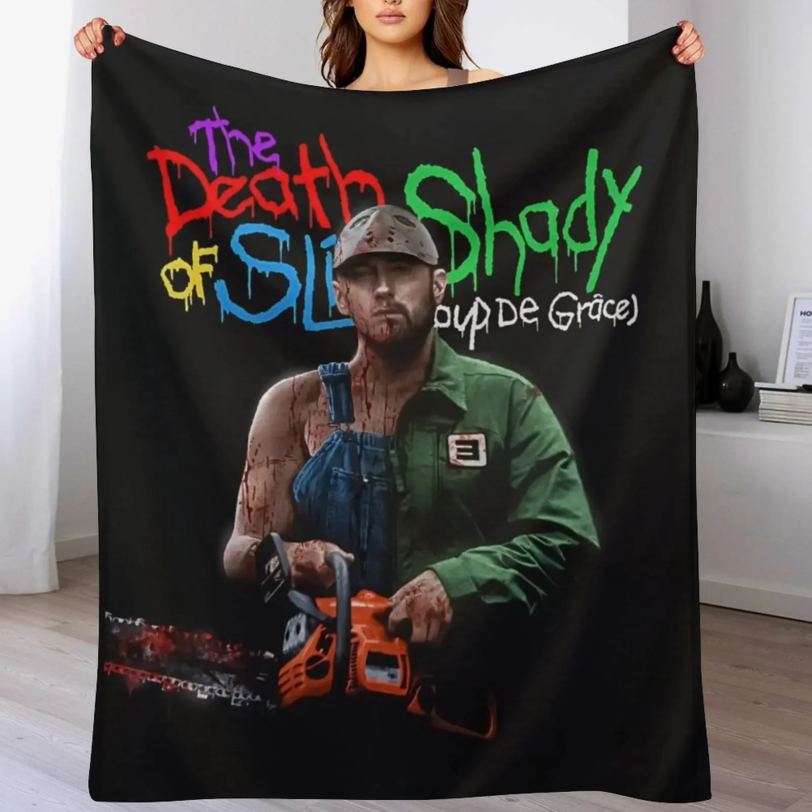 

Death of Slim Shady Throw Blanket Cozy Sofa Blanket for TV Watching Napping