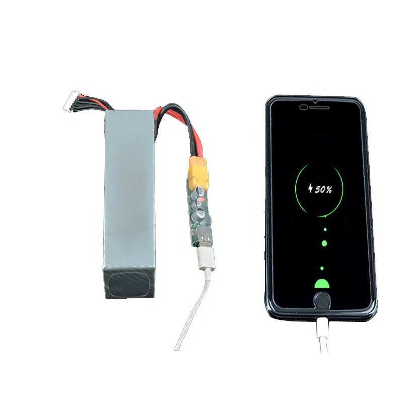 3S-6S Lithium Battery XT60 Converter USB Fast Charging for Android iPhone