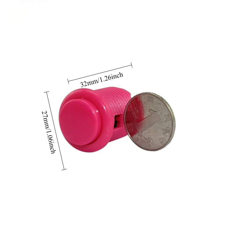 24mm Arcade Push Button Small Coin Insert Start Button for Moonlight Treasure Box Game Accessories Arcade Button