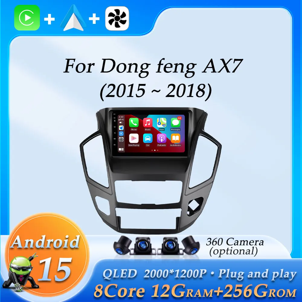 

Wireless CarPlay Car Radio Video Multimedia Player for Dongfeng AX7 2015 - 2018 DSP Stereo GPS Navigation Split Screen Bluetooth