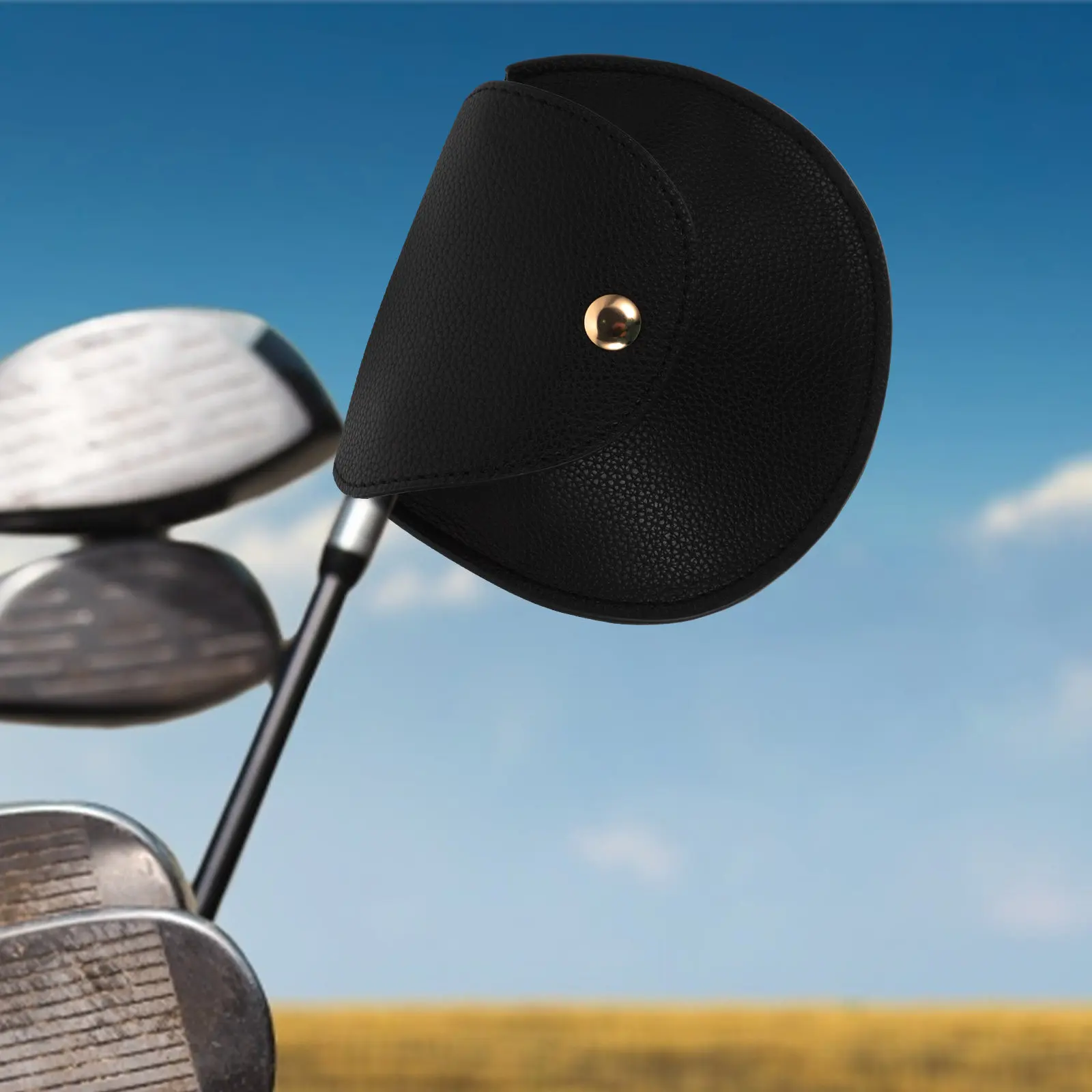 Retro Multifunctional Golf Club Head Cover for Mallet Putter Super Soft Skin Feel Easy Insertion Protective Putter Cover Golfing