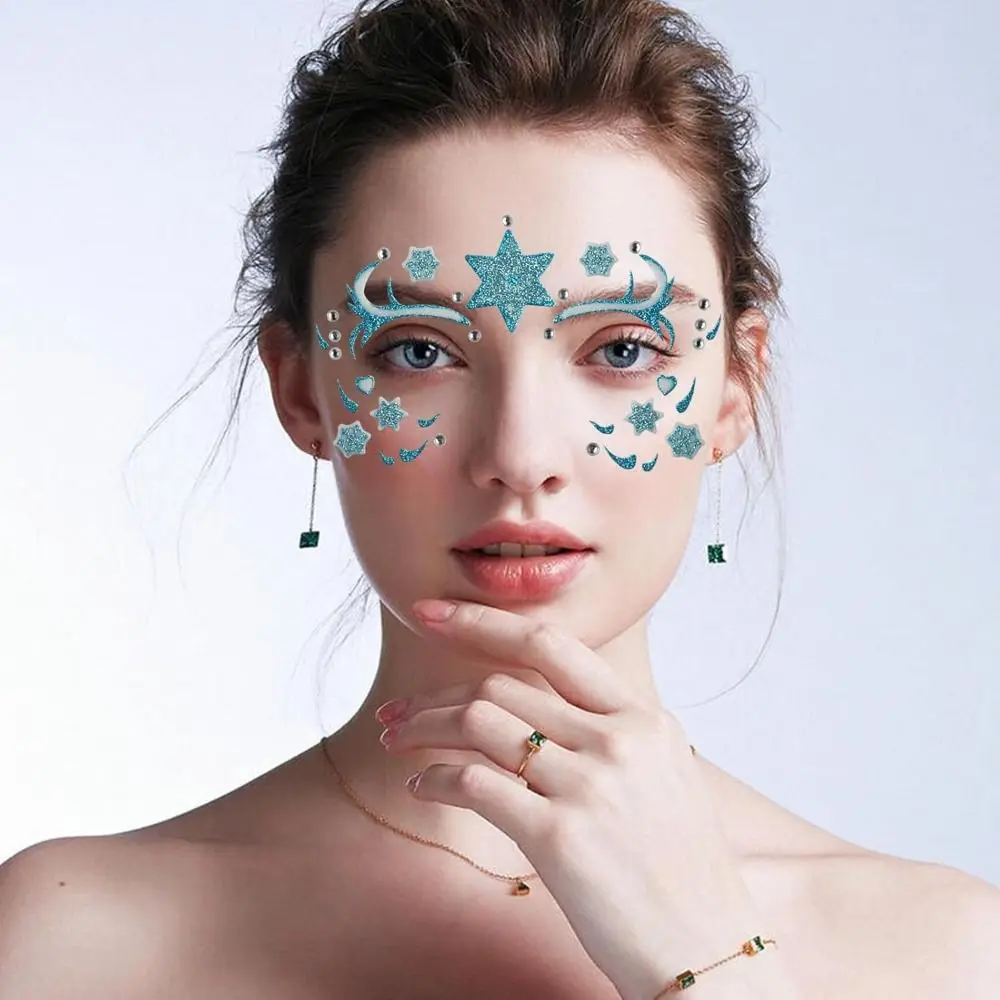 for Christmas Make Up Halloween Party Animal Face Sticker Makeup Party Cosplay Decoration Easy to Use Deer Face Sticker