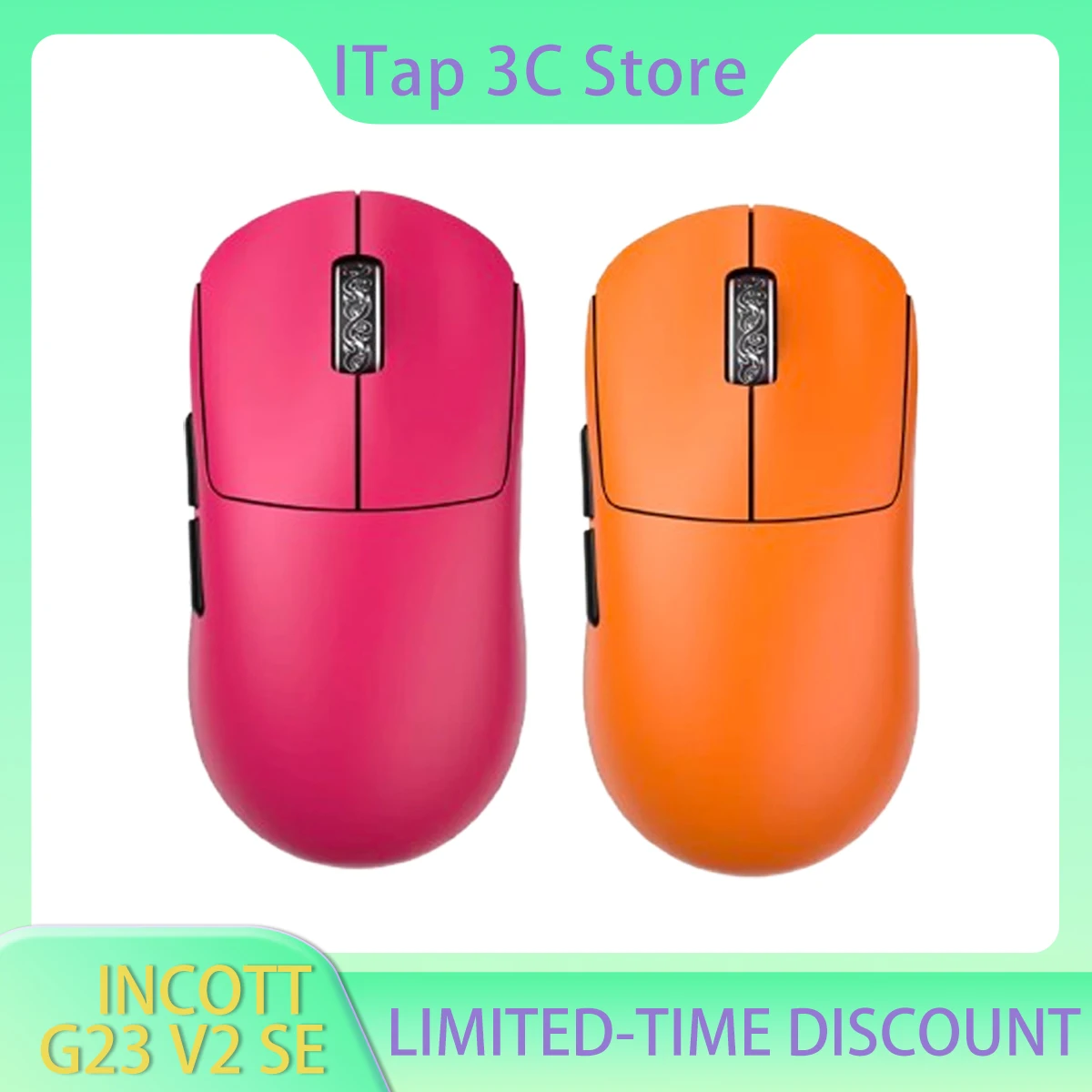 

Incott G23 V2 SE Wireless 3 Mode Gaming Mouse PAW3395 Sensor 8K High Polling Rate 8K USB Dongle Lightweight Professional PC Gift