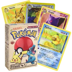 PKM Cards 1st Edition Classic Fossil Dragonite Gengar Haunter Hitmonlee Magneton Zapdos TCG Board Games Whole Set Proxy Cards