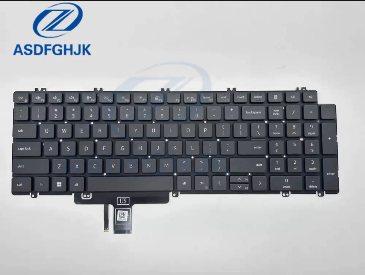 Novo Teclado Retroiluminado Original US AI Key para DELL Latitude 5540 5550 Precision 3560 3570 RHGTP 0RHGTP