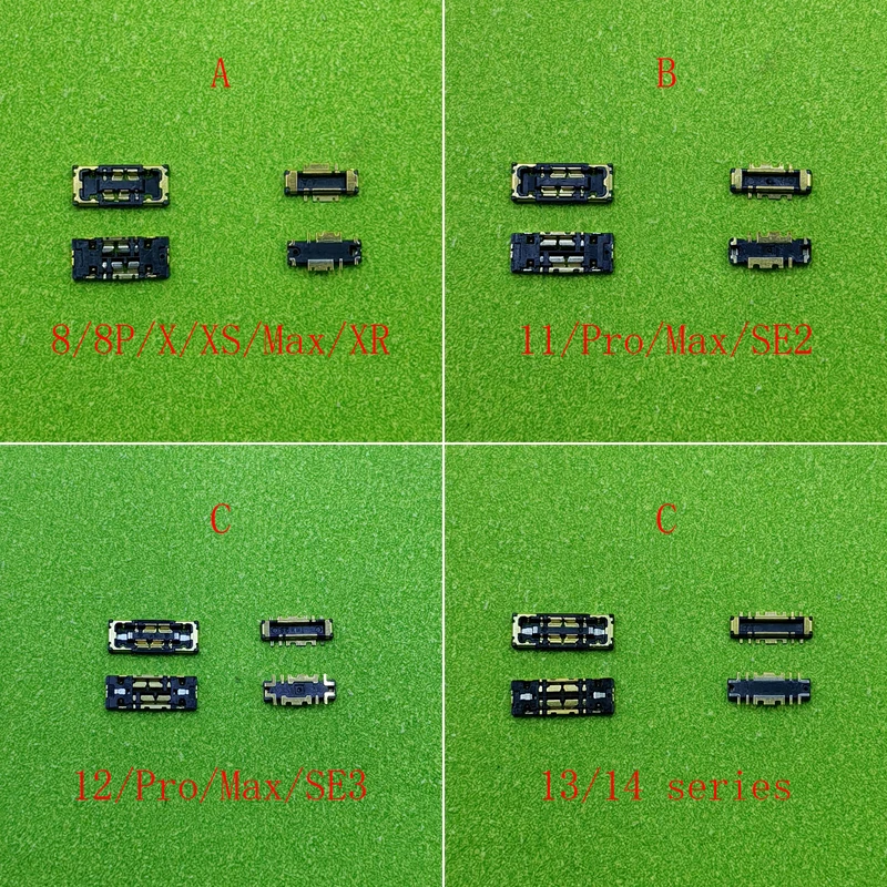 5pcs Battery FPC Connector Port On Motherboard for iPhone 14 13 12 11 Pro Max MIni 8 Plus X XS XR SE2 SE3 14Pro 14Plus 14Promax