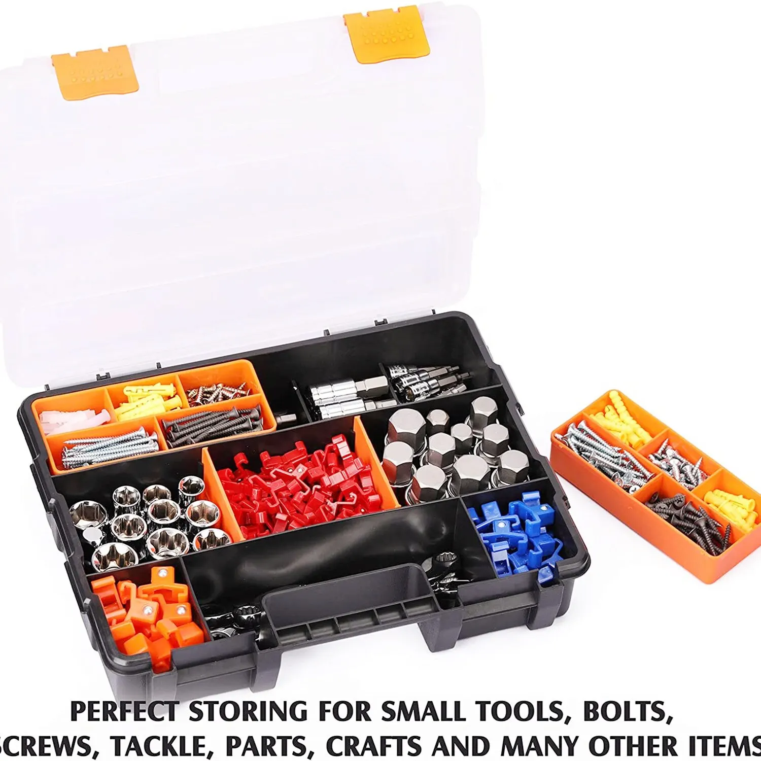 Tool Box Organizer Set Hardware and Parts Compartment Small Multi-functional Durable Storage Component Multi-compartment Plastic