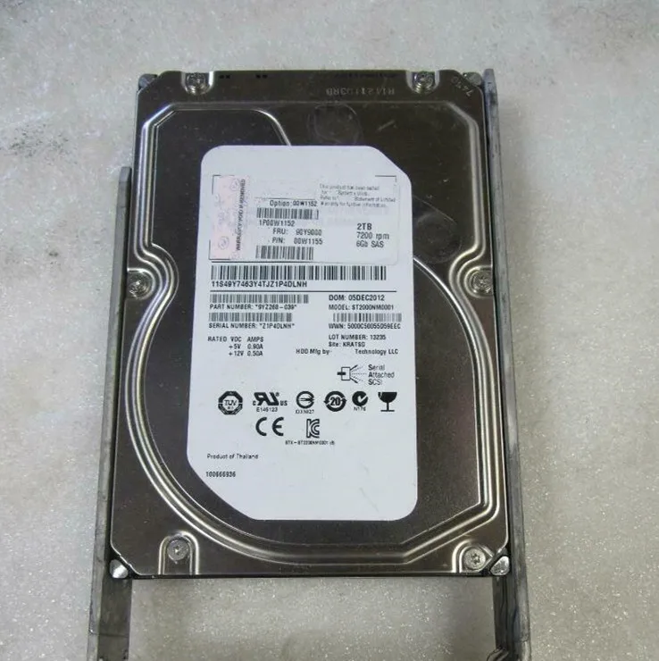 

90Y9000 2T 7.2K 3.5 SAS 00W1152 00W1155 Server Hard disk HDD