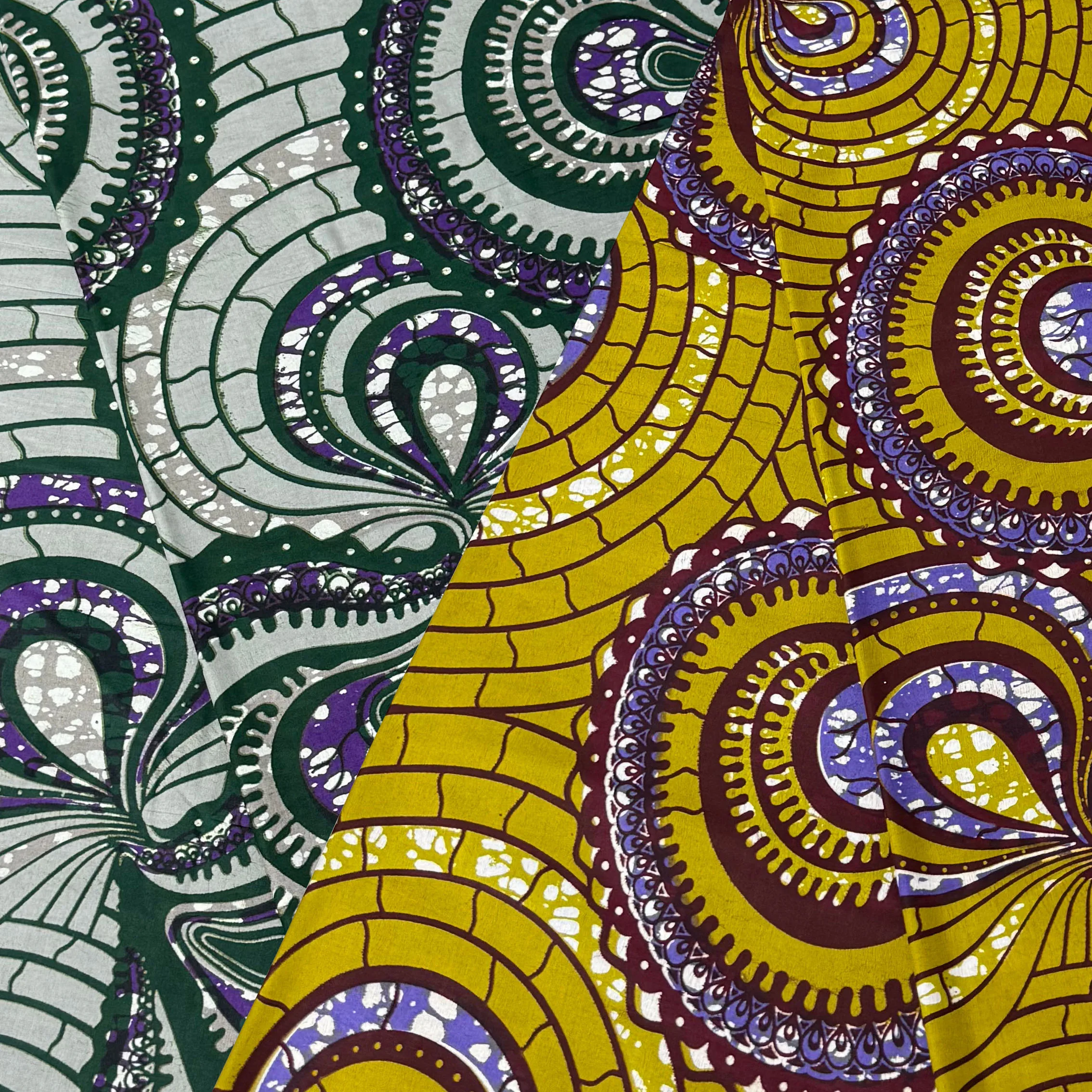 African Wax Fabric Super Grade Cotton Abstract Swirl Ankara Pagne Tissu Africain For Ladies Clothing Making Home Textile