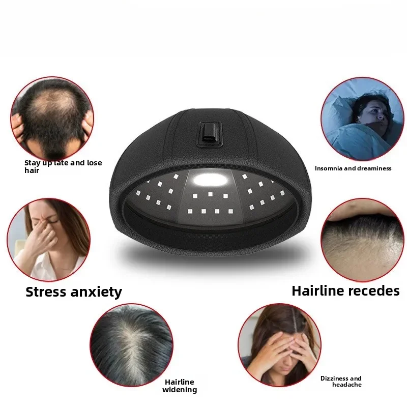 Premium Red Light Cap Hair Loss Bald Head Bald Leather Infrared Physiotherapy Cap 112 Oil Control Caps