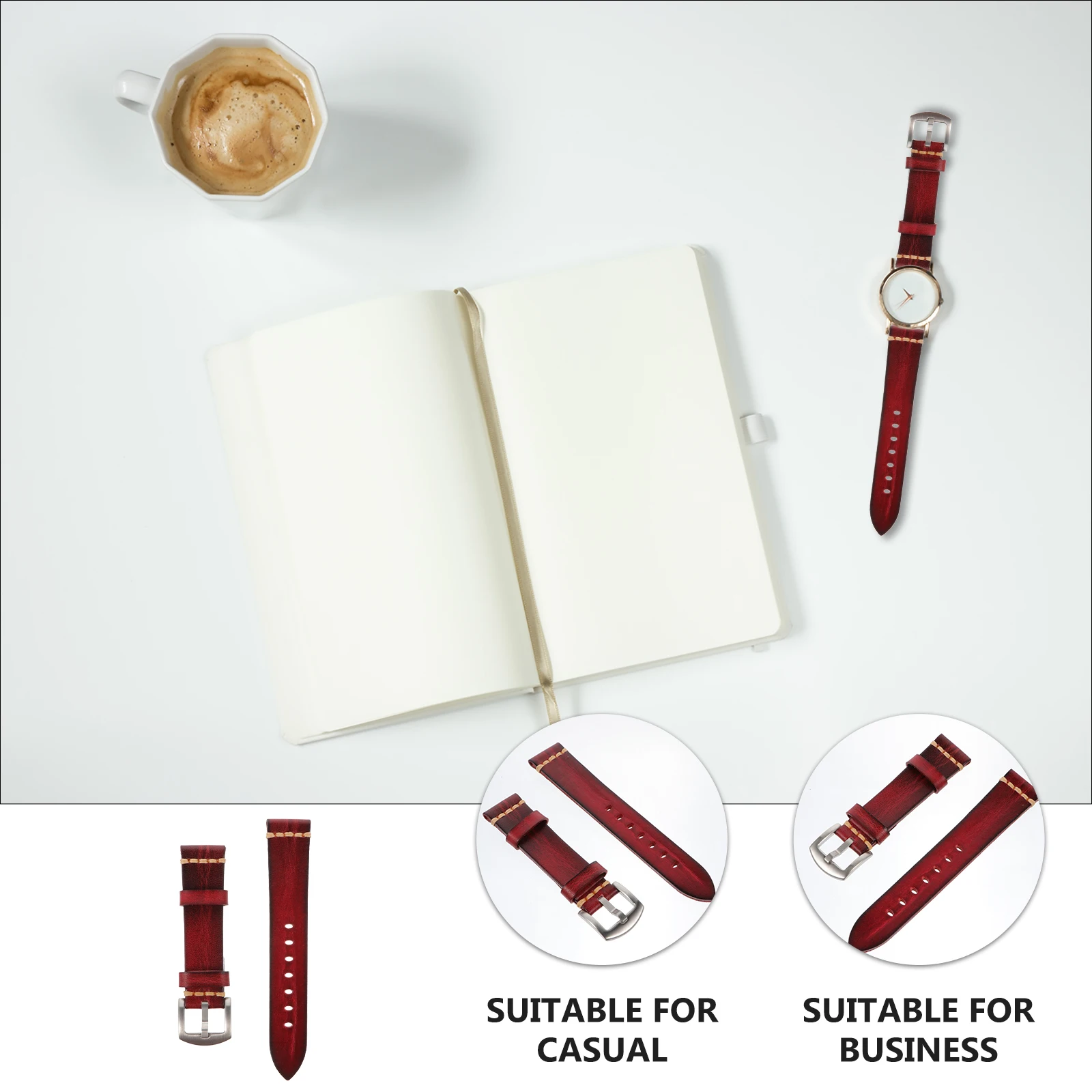 

Vintage Cowhide Watch Band For Men/Women Durable Adjustable Replacement Watch Strap Smart Wristband Gift For Birthday